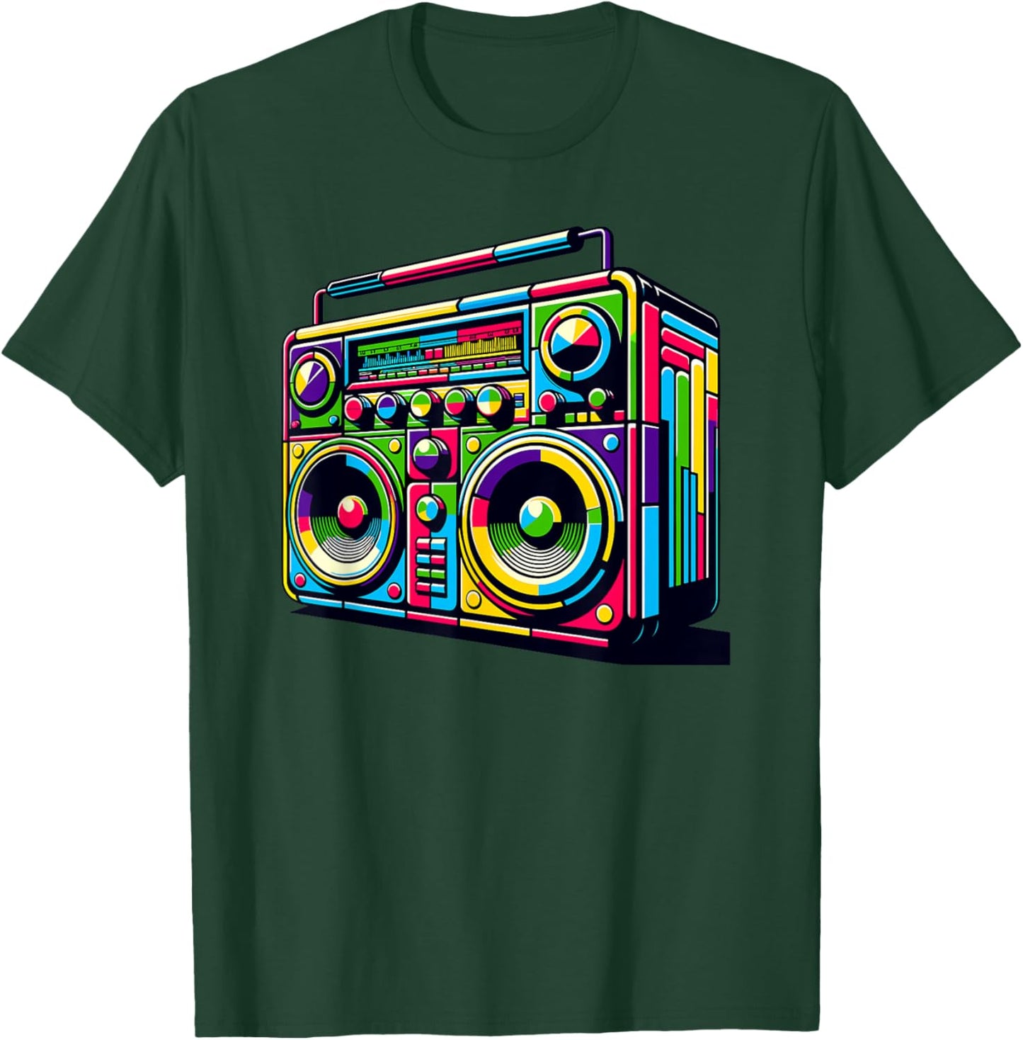 Boombox Old School 80s Music Hip Hop T-Shirt - T-Shirt | Forest