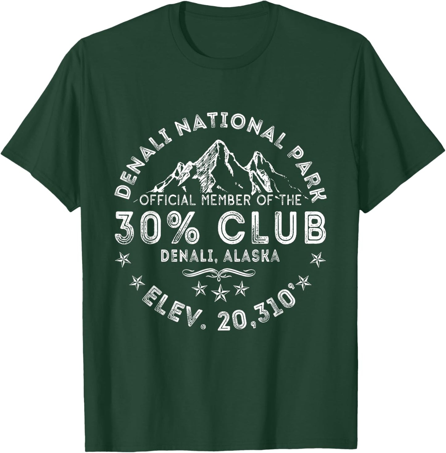 Retro Denali 30% Club Alaska National Park Denali Alaska T-Shirt - T-Shirt | Forest