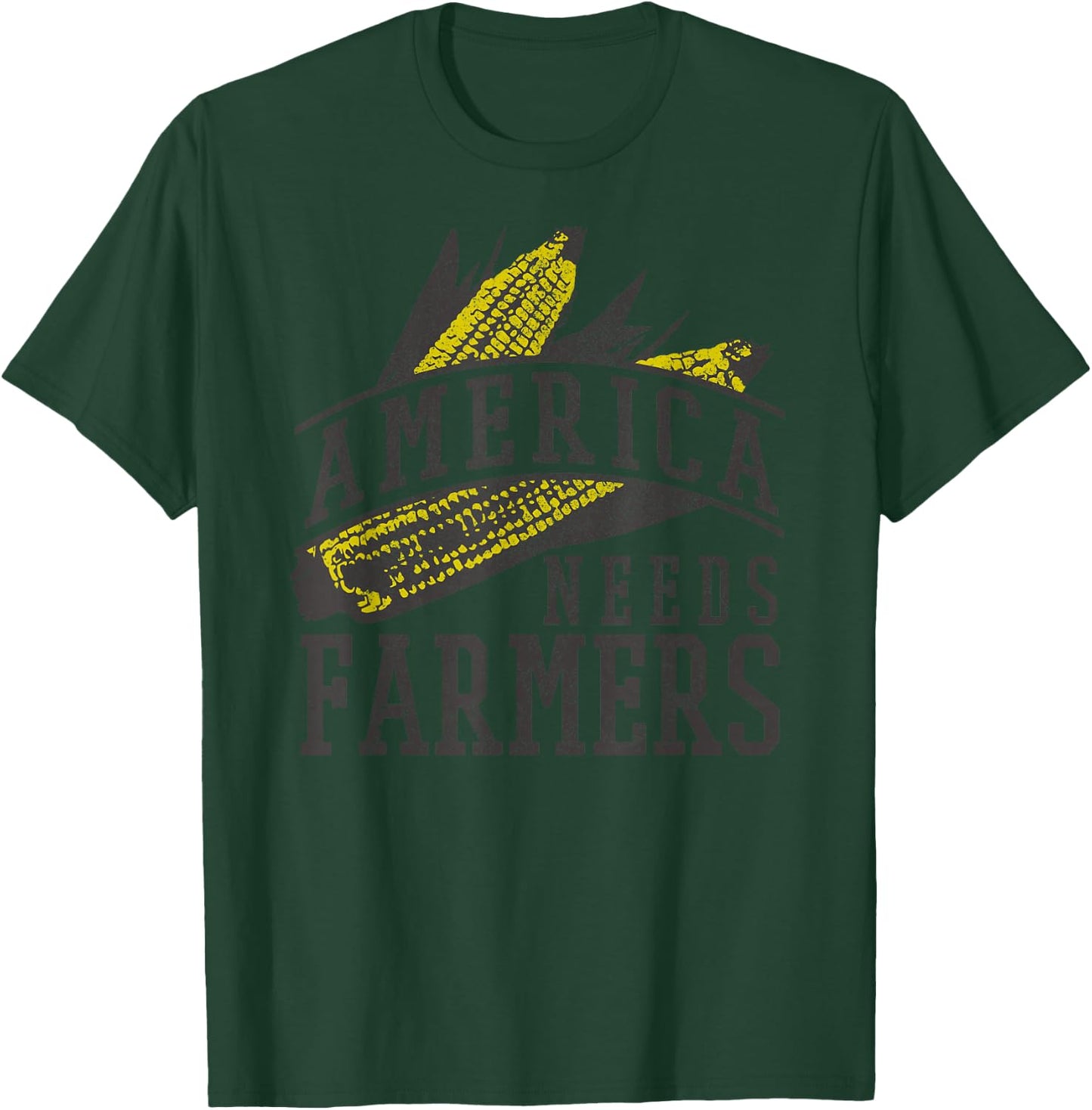 Farmer - Corn America Needs Farmers Shirt Gift T-Shirt - T-Shirt | Forest