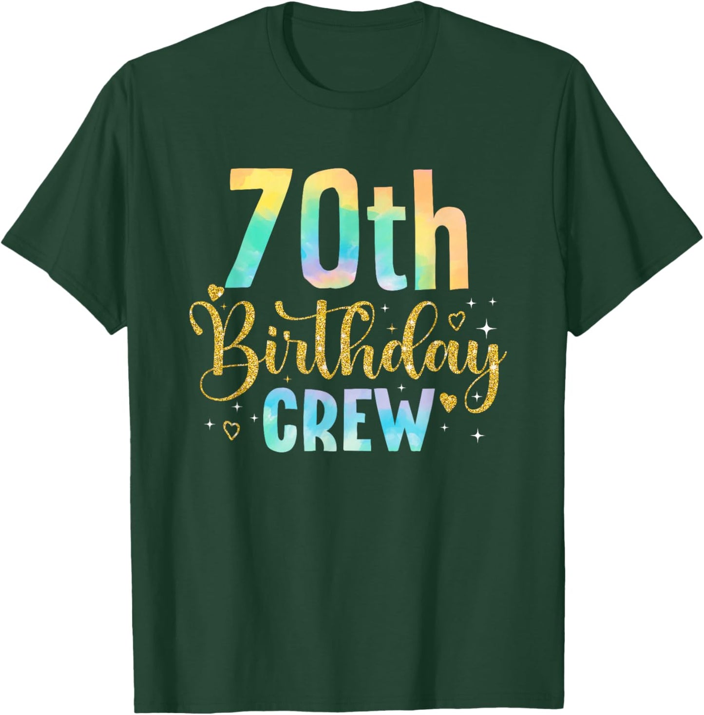 70 Years Old Birthday Party Group Family 70th Birthday Crew T-Shirt - T-Shirt | Forest