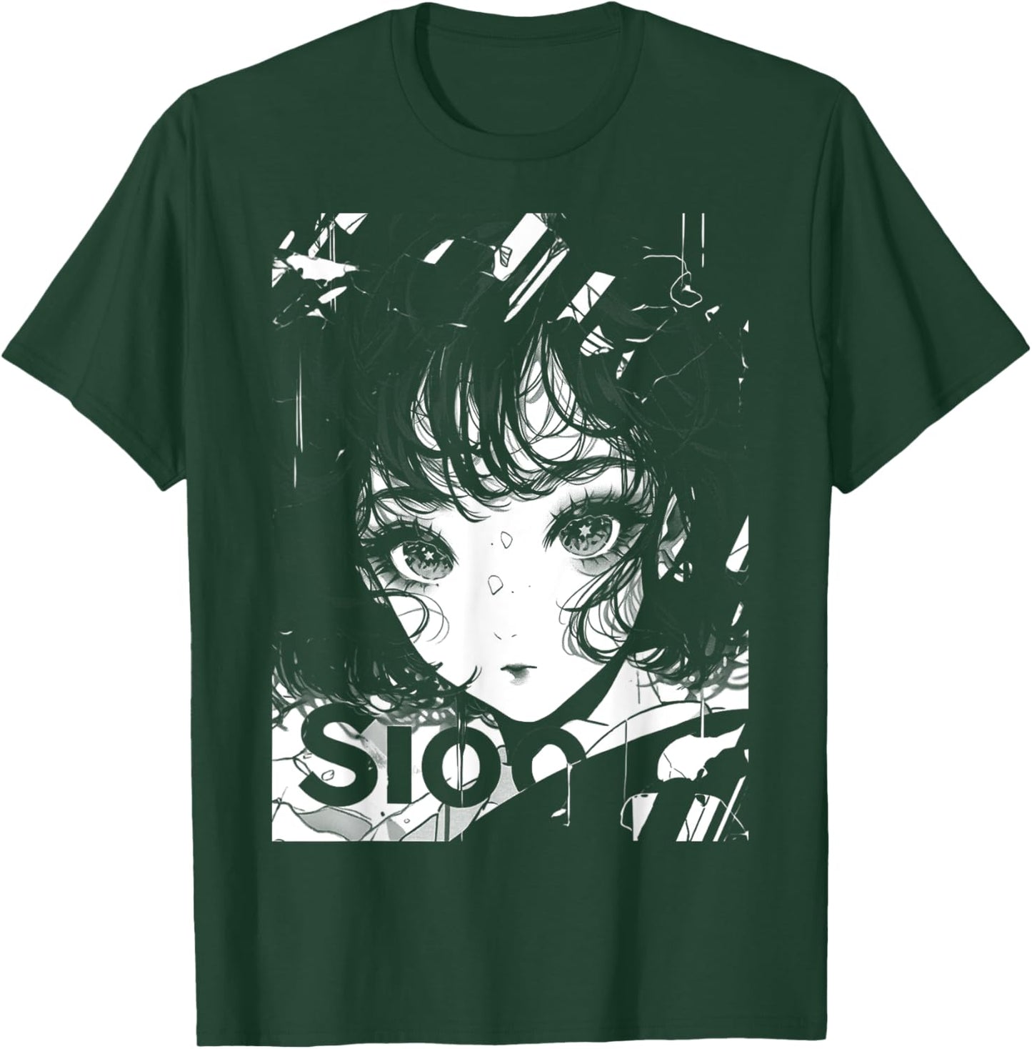 80s 90s Anime Manga Girl | Kawaii Shojo Streetwear Harajuku T-Shirt - T-Shirt | Forest