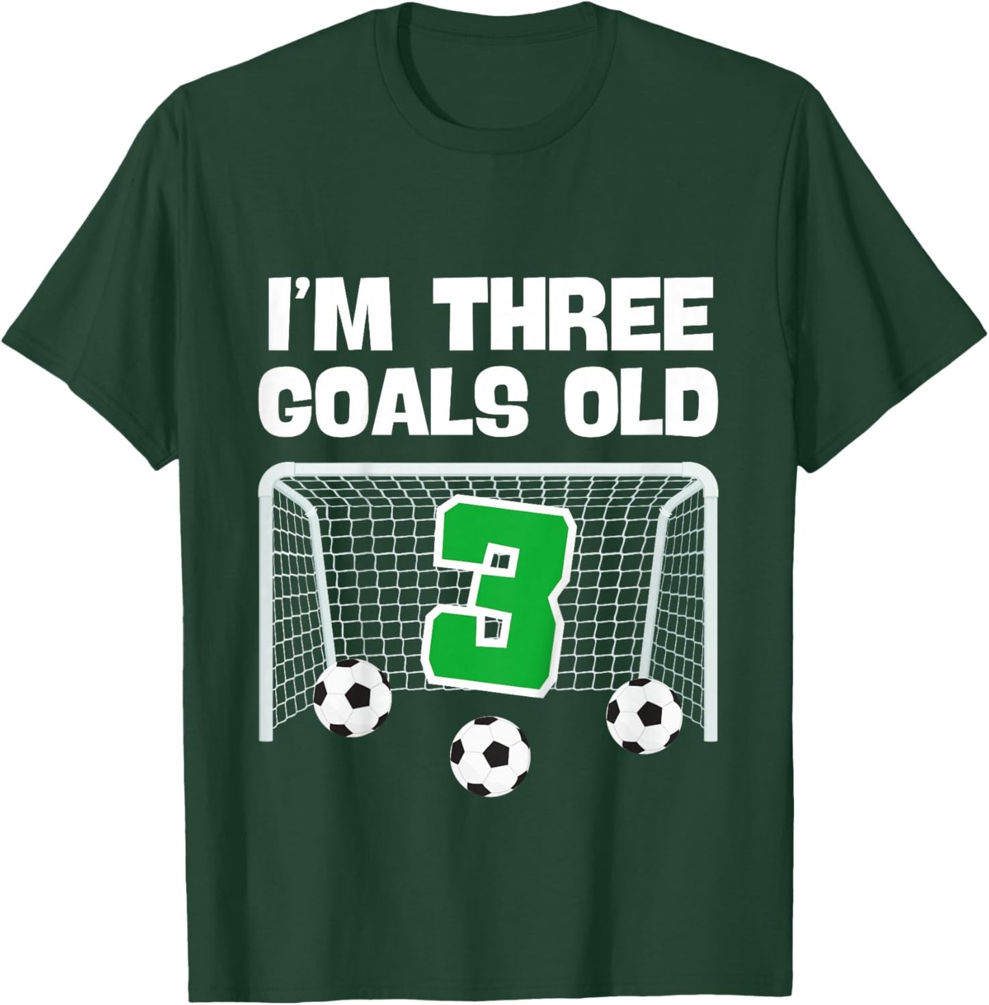 3rd Birthday Soccer Football Player Boy 3 Years Old T-Shirt - T-Shirt | Forest
