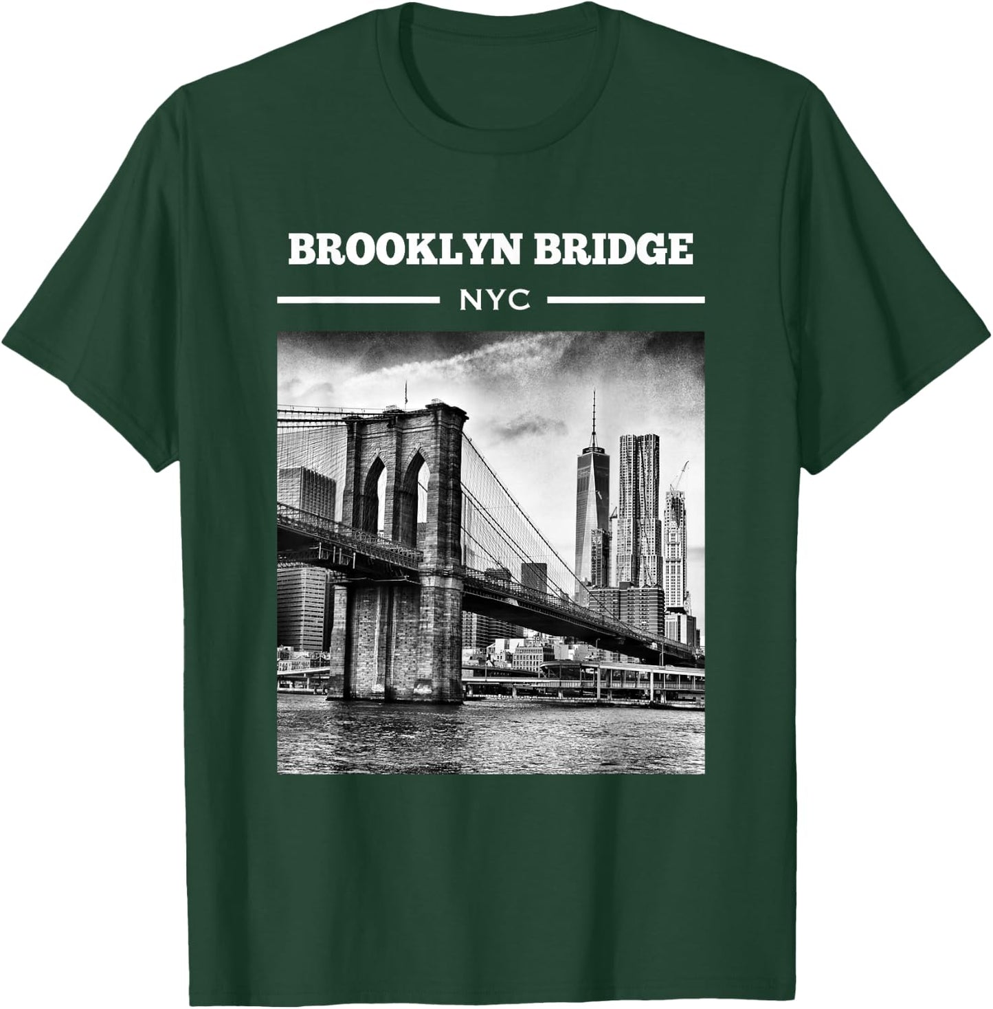 Brooklyn Bridge New York City shirt NYC Gifts Men Women T-Shirt - T-Shirt | Forest