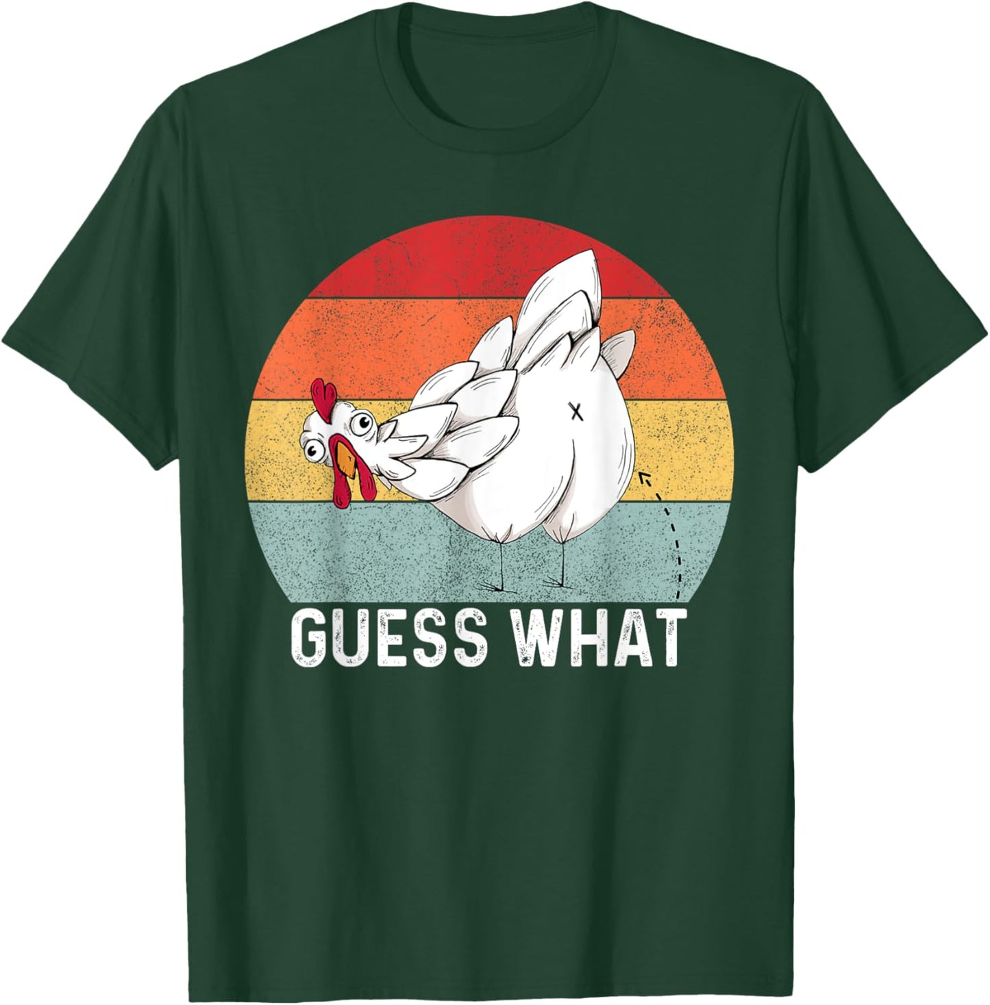 Guess What Chicken Butt Funny Chicken Meme Chicken Lovers T-Shirt - T-Shirt | Forest