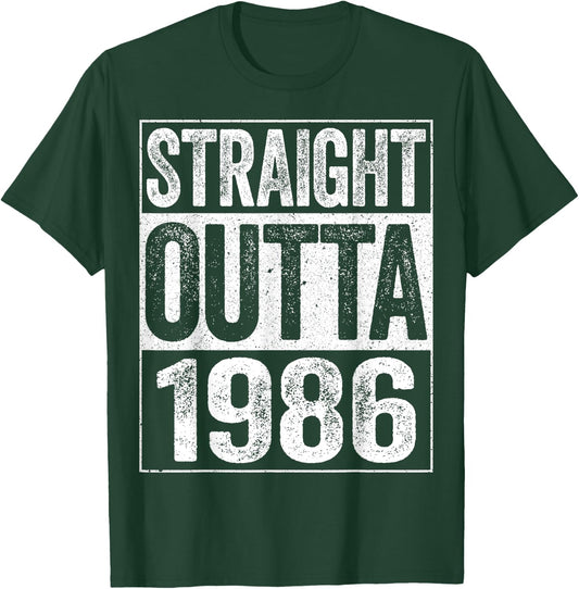 Straight Outta 1986 38th Birthday Shirt T-Shirt - T-Shirt | Forest