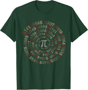 Funny Pi Day Shirt Spiral Pi Math Shirt for Pi Day 3.14 T-Shirt - T-Shirt | Forest