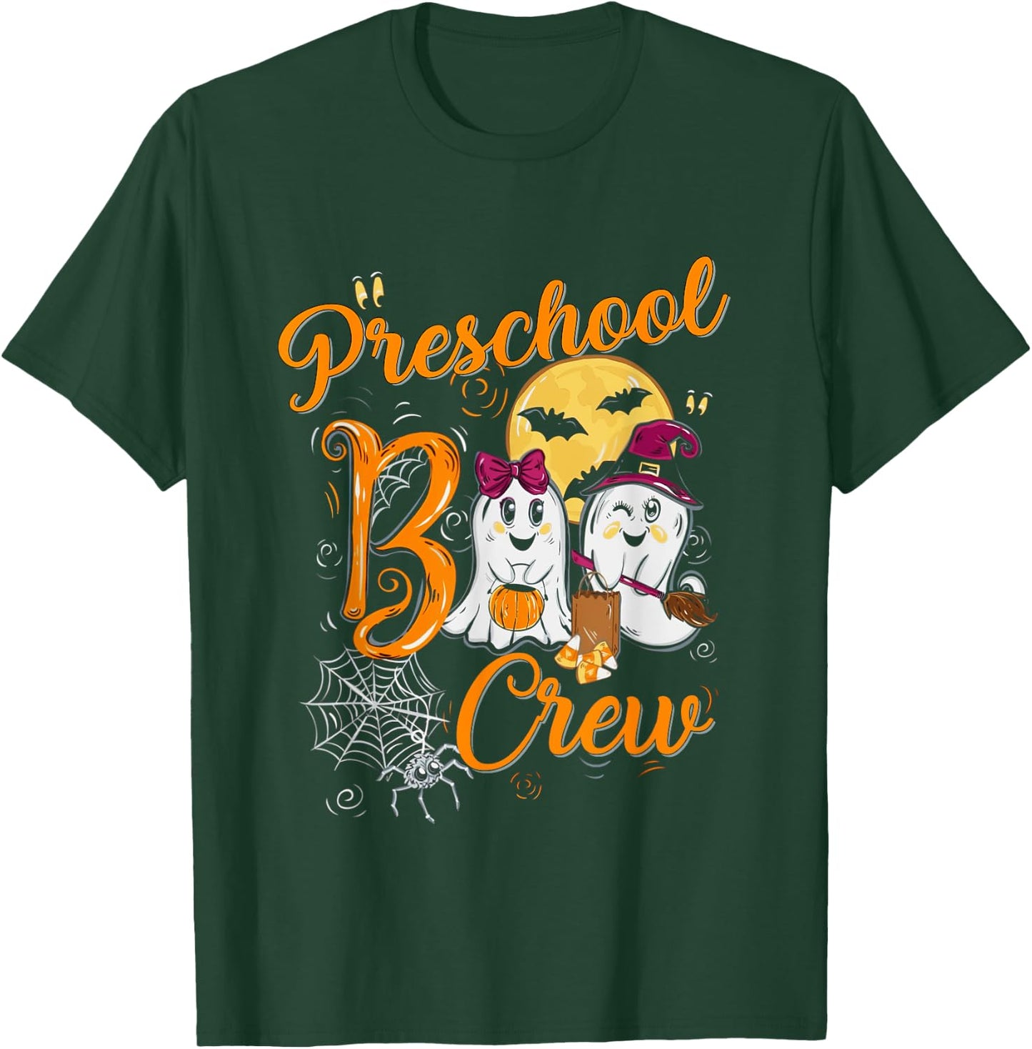 Cute Halloween Costume Preschool Boo Crew Preschool Kids T-Shirt - T-Shirt | Forest