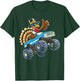 Turkey riding monster truck for boys kids thanksgiving T-Shirt - T-Shirt | Forest
