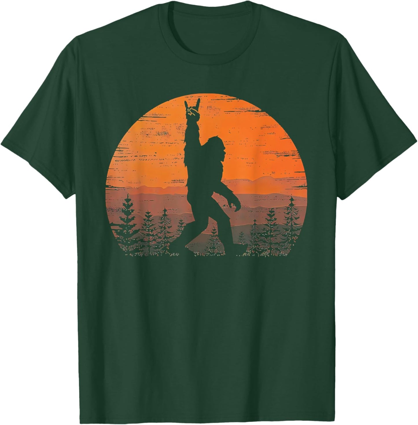 Bigfoot Moon Graphic Night Forest! Cool Sasquatch Men Women T-Shirt - T-Shirt | Forest
