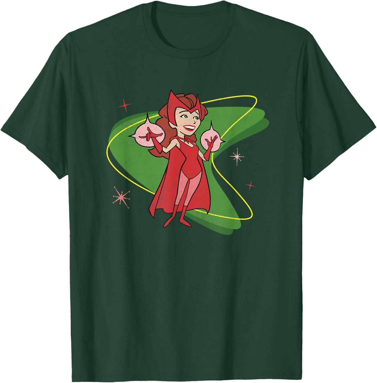 Marvel WandaVision Wanda Scarlett Witch 50s Retro T-Shirt - T-Shirt | Forest