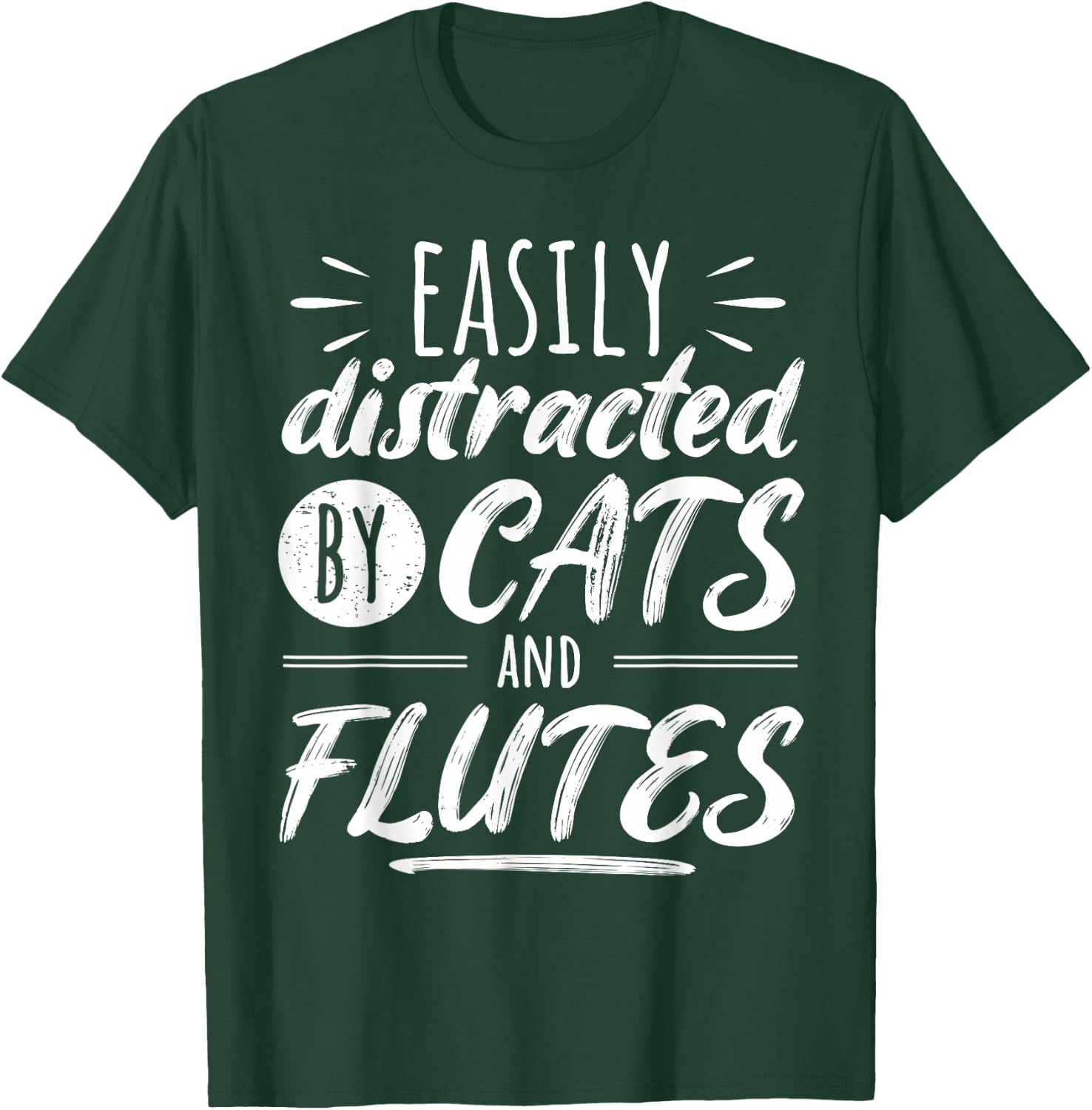 Funny Flute Player Saying Cat Owner I Cats And Flutes T-Shirt - T-Shirt | Forest