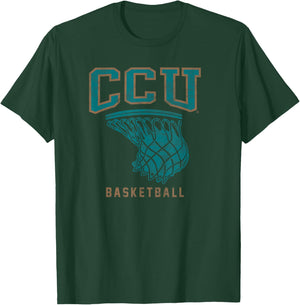 Coastal Carolina University CCU Basketball T-Shirt - T-Shirt | Forest