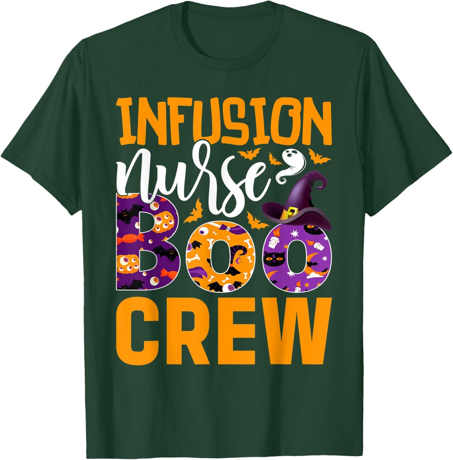 Cute Halloween Infusion Nurse - Boo Crew Nurse T-Shirt - T-Shirt | Forest