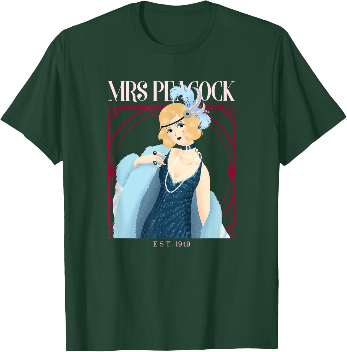 Mrs Peacock - Clue game T-Shirt - T-Shirt | Forest