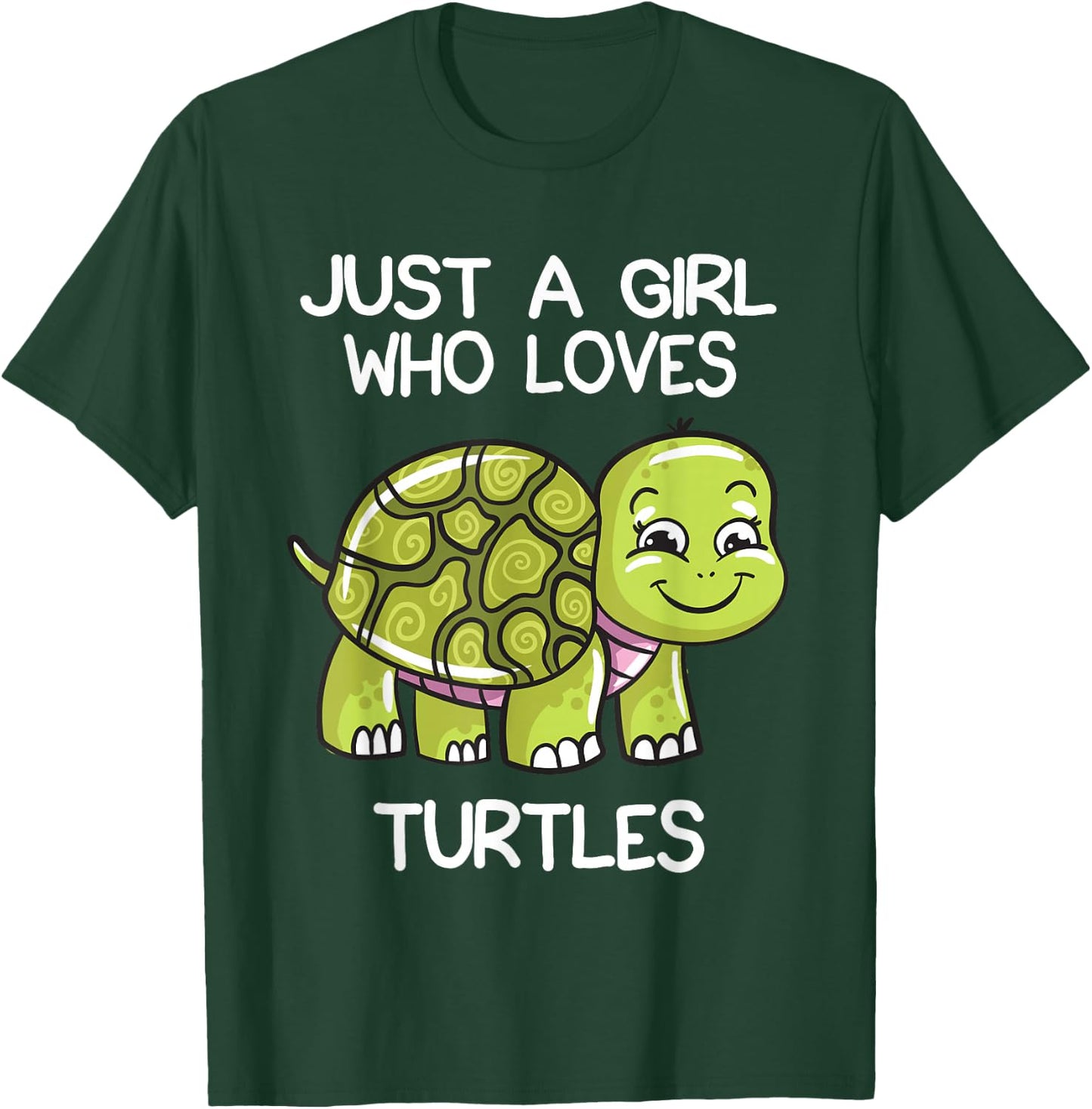 Just A Girl Who Loves Turtles Lover Gift Cute Turtle Love T-Shirt - T-Shirt | Forest