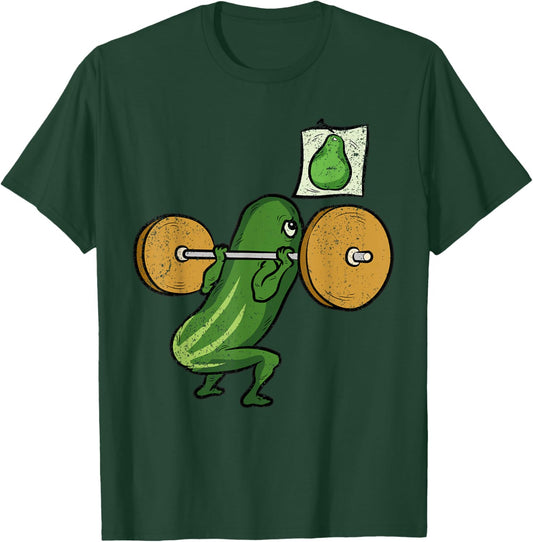 Cucumber Squat Halloween Funny Gym Workout Men Women Kids T-Shirt - T-Shirt | Forest