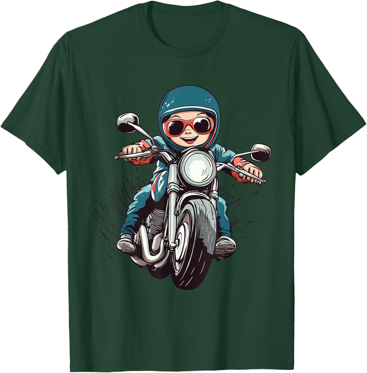Boys Motorcycle T-Shirt - T-Shirt | Forest