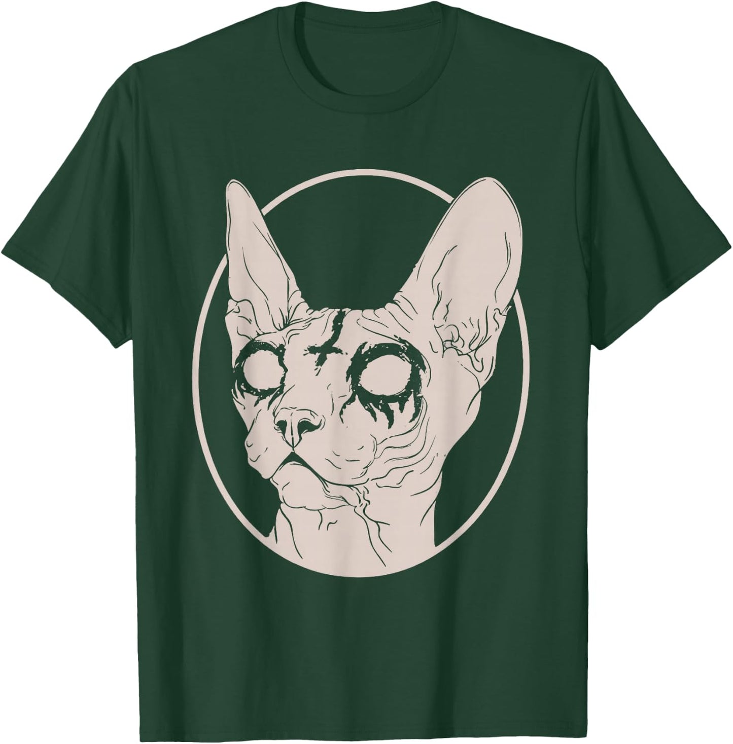 Death Metal Sphynx Cat, Satanic Clothing Women T-Shirt - T-Shirt | Forest