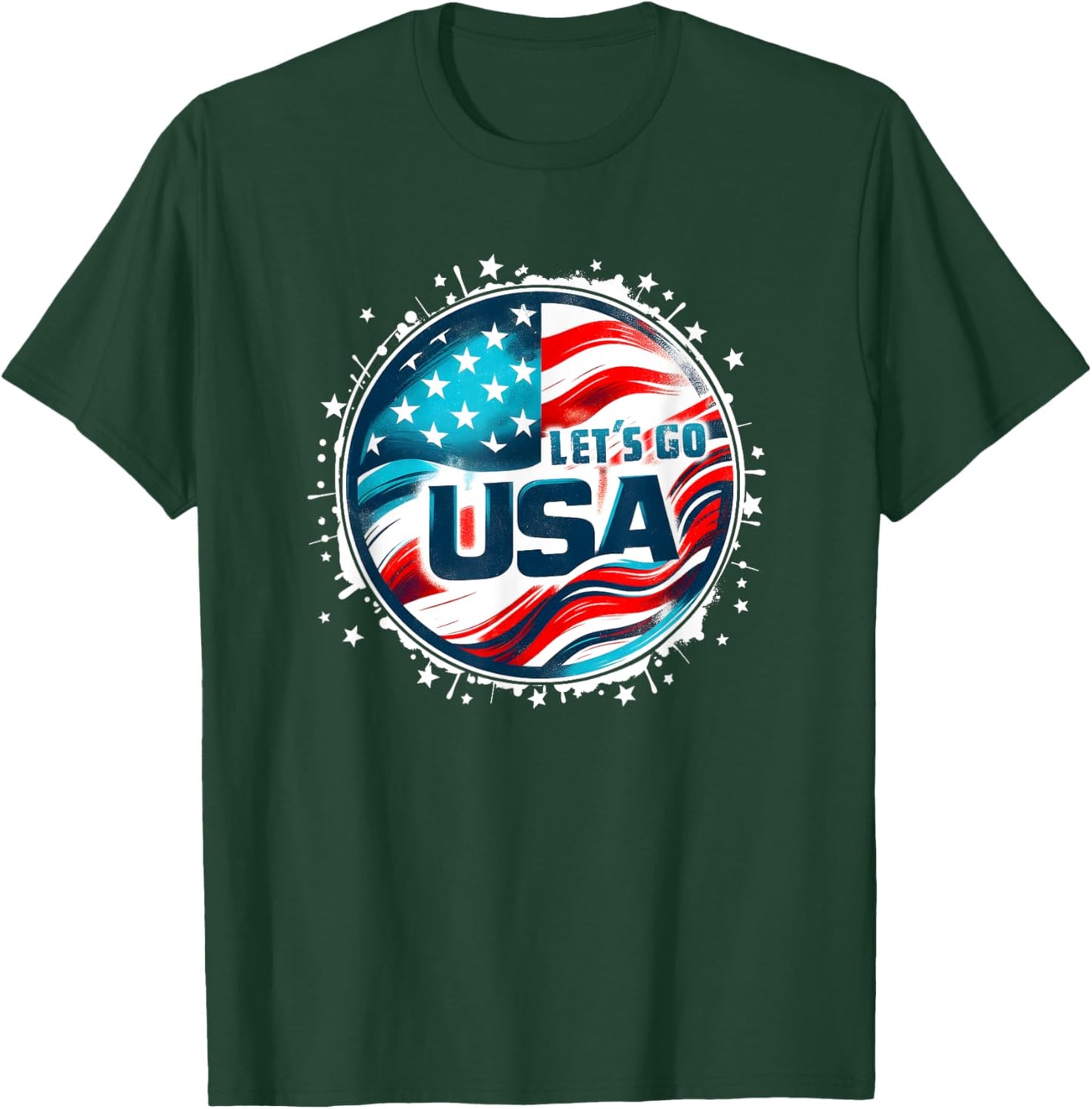 USA Go United States Sport USA Team Apparel USA T-Shirt - T-Shirt | Forest