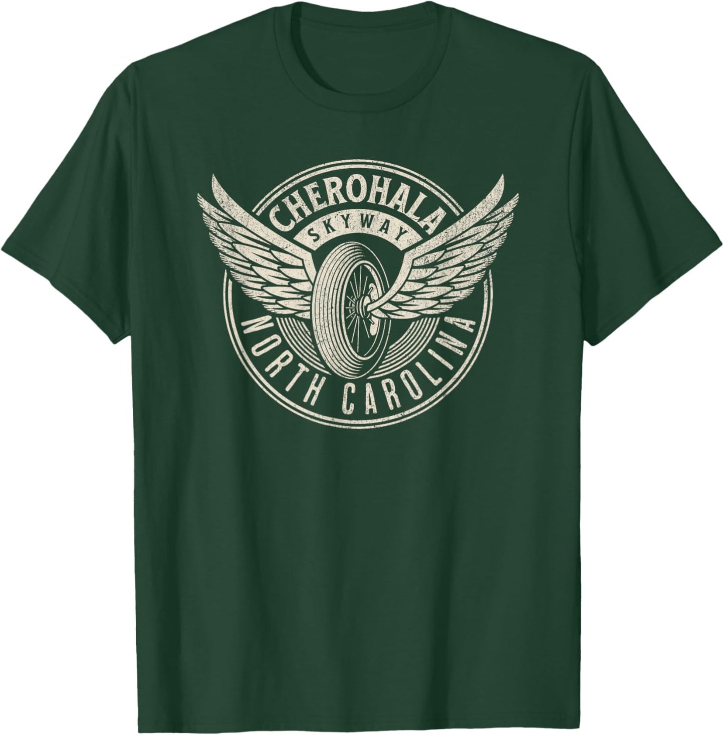 Cherohala Skyway North Carolina Motorcycle Biker Trail T-Shirt - T-Shirt | Forest