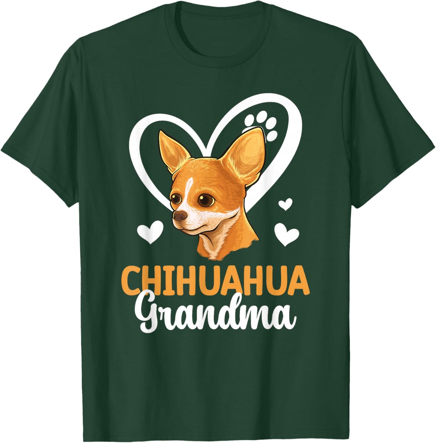 Chihuahua Grandma Of A Chihuahua Grandmother Heart T-Shirt - T-Shirt | Forest