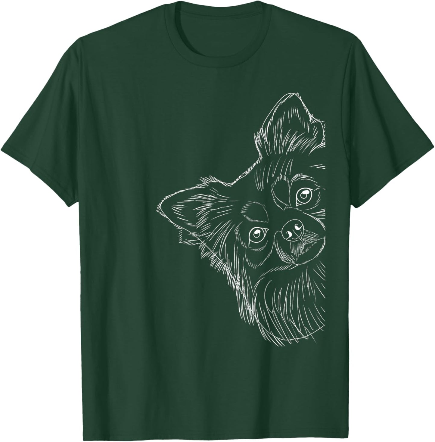 Longhaired Chihuahua Designs Funny Dog , -Kids, Black, Small, Short Sleeve T-Shirt - T-Shirt | Forest