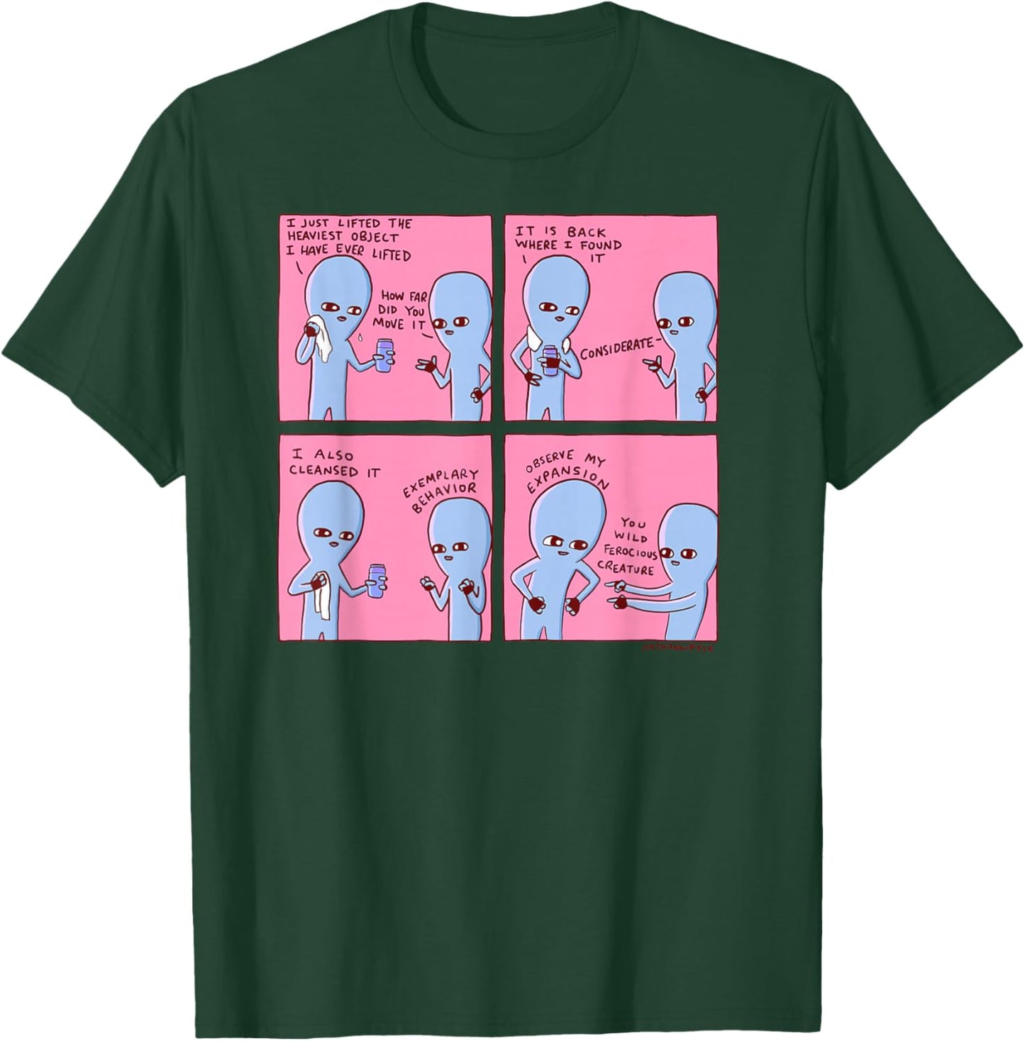 Threadless Nathan W. Pyle Strange Planet Expansion Graphic T-Shirt - T-Shirt | Forest