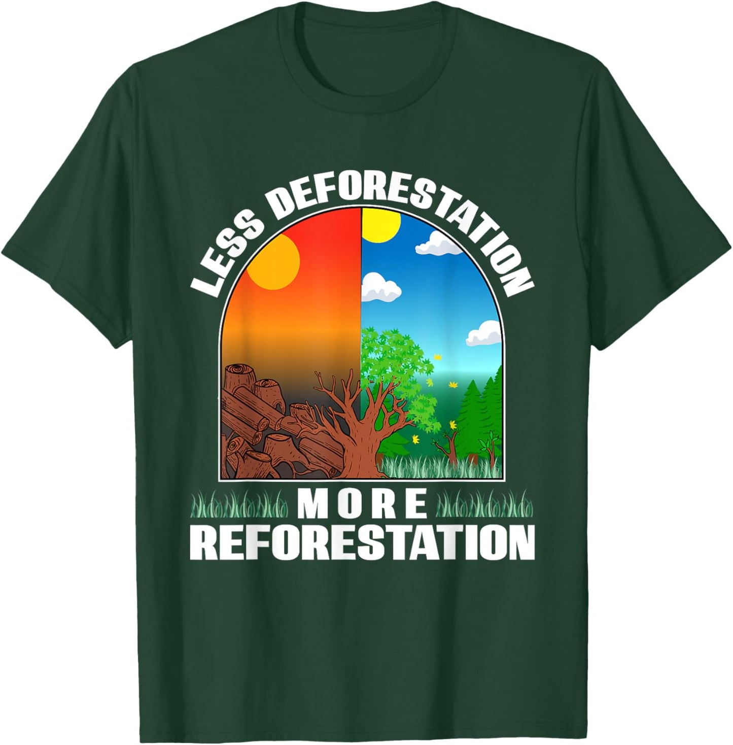 Rainforest Deforestation Wood Trees Air Oxygen Wildlife Soil T-Shirt - T-Shirt | Forest