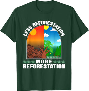 Rainforest Deforestation Wood Trees Air Oxygen Wildlife Soil T-Shirt - T-Shirt | Forest