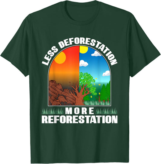 Rainforest Deforestation Wood Trees Air Oxygen Wildlife Soil T-Shirt - T-Shirt | Forest
