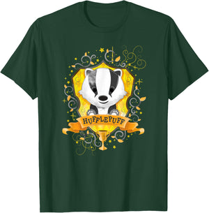 Harry Potter Watercolor Hufflepuff Crest T-Shirt - T-Shirt | Forest