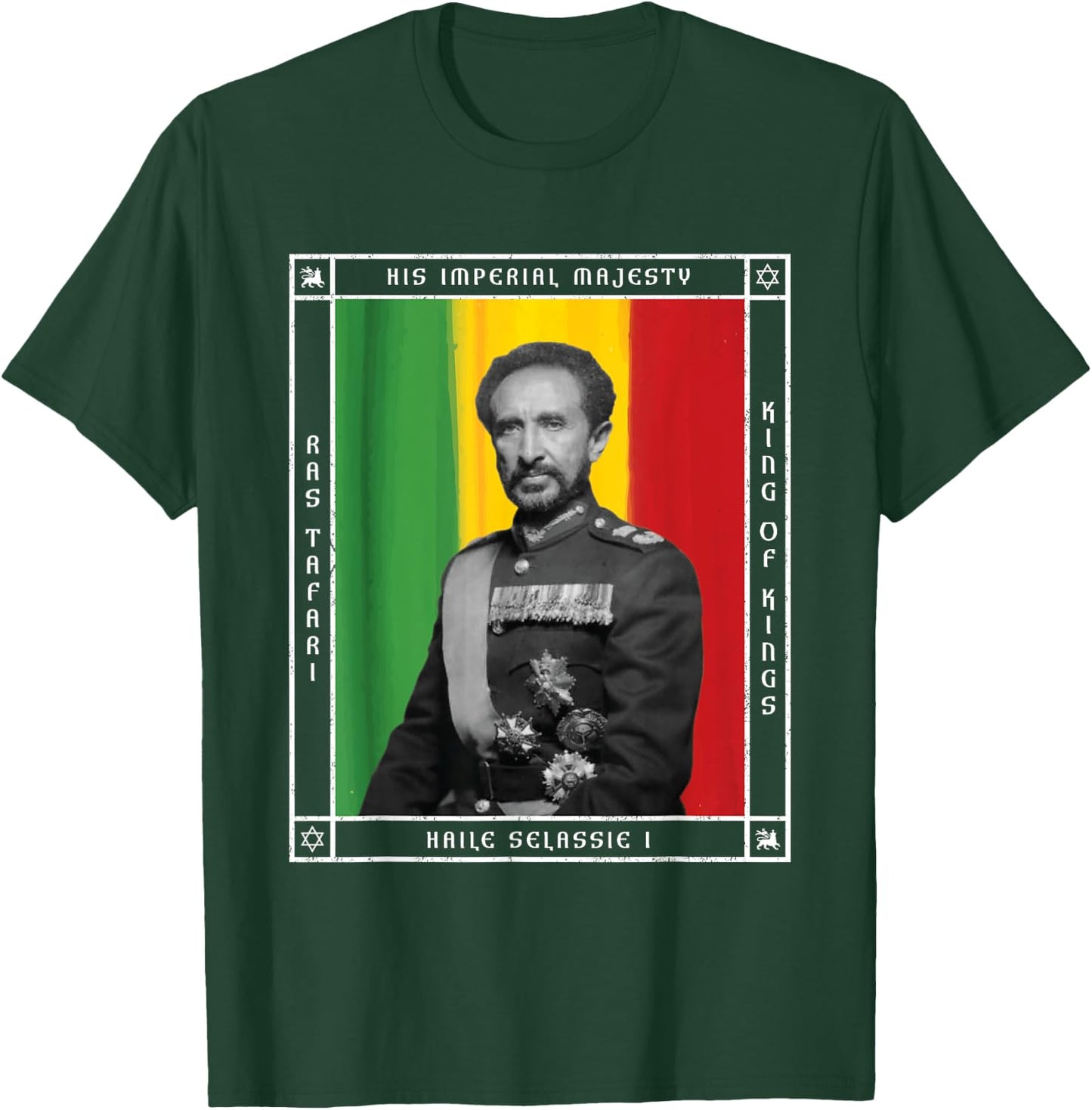 His Imperial Majesty Haile Selassie I T-Shirt - T-Shirt | Forest