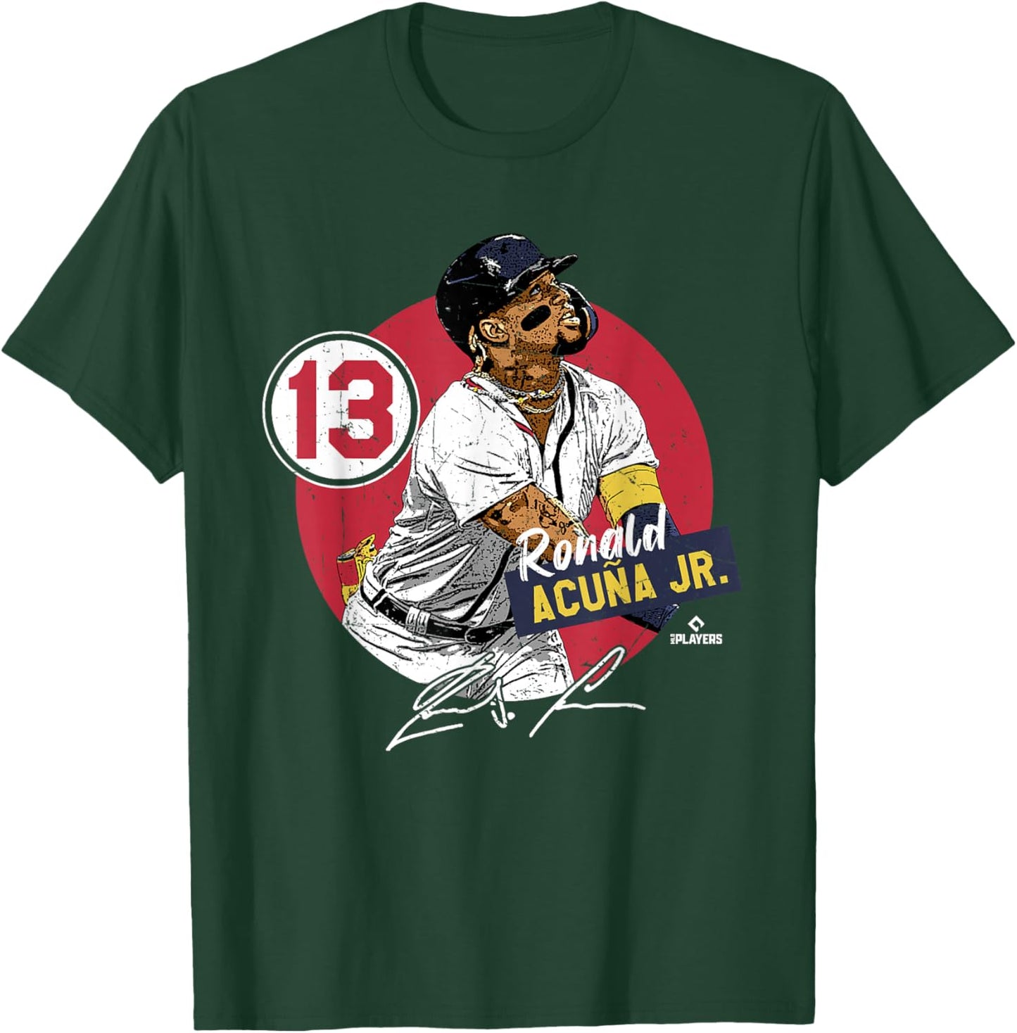 Ronald Acuna Jr. | Atlanta Baseball MLB Players | MLBRAC3002 T-Shirt - T-Shirt | Forest