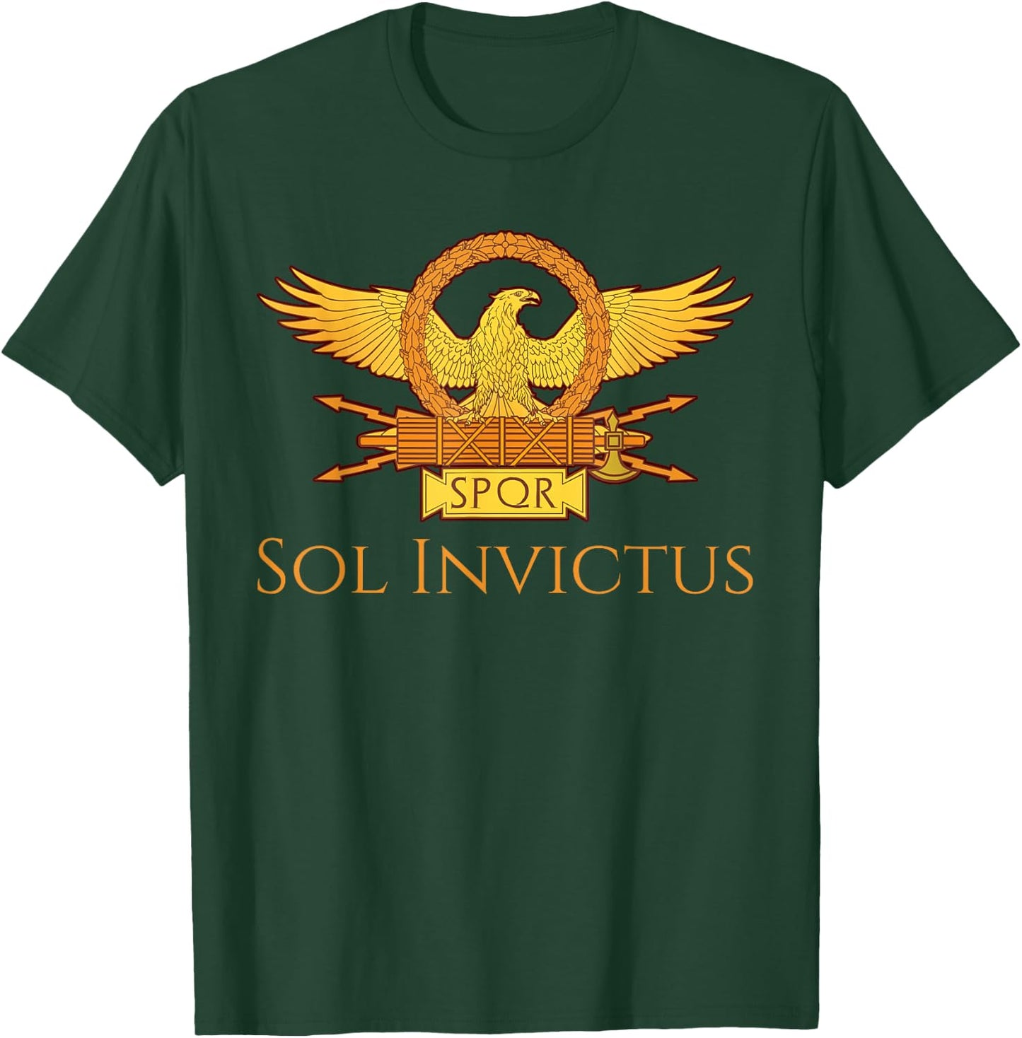 Ancient Roman Mythology Sol Invictus Roman Eagle SPQR T-Shirt - T-Shirt | Forest