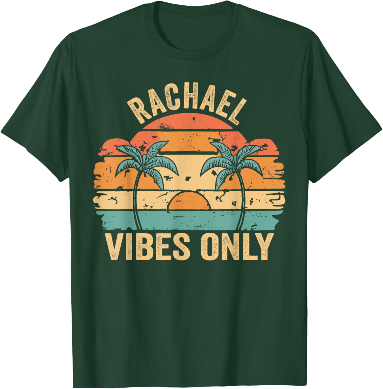 RACHAEL Vibes Only Cute Retro Girls RACHAEL Name T-Shirt - T-Shirt | Forest