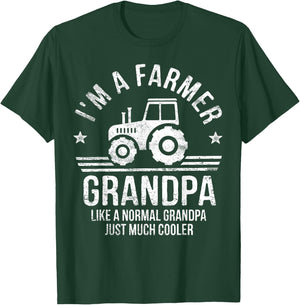 I'm A Farmer Grandpa Rancher Gifts Tractor Farm Farming T-Shirt - T-Shirt | Forest