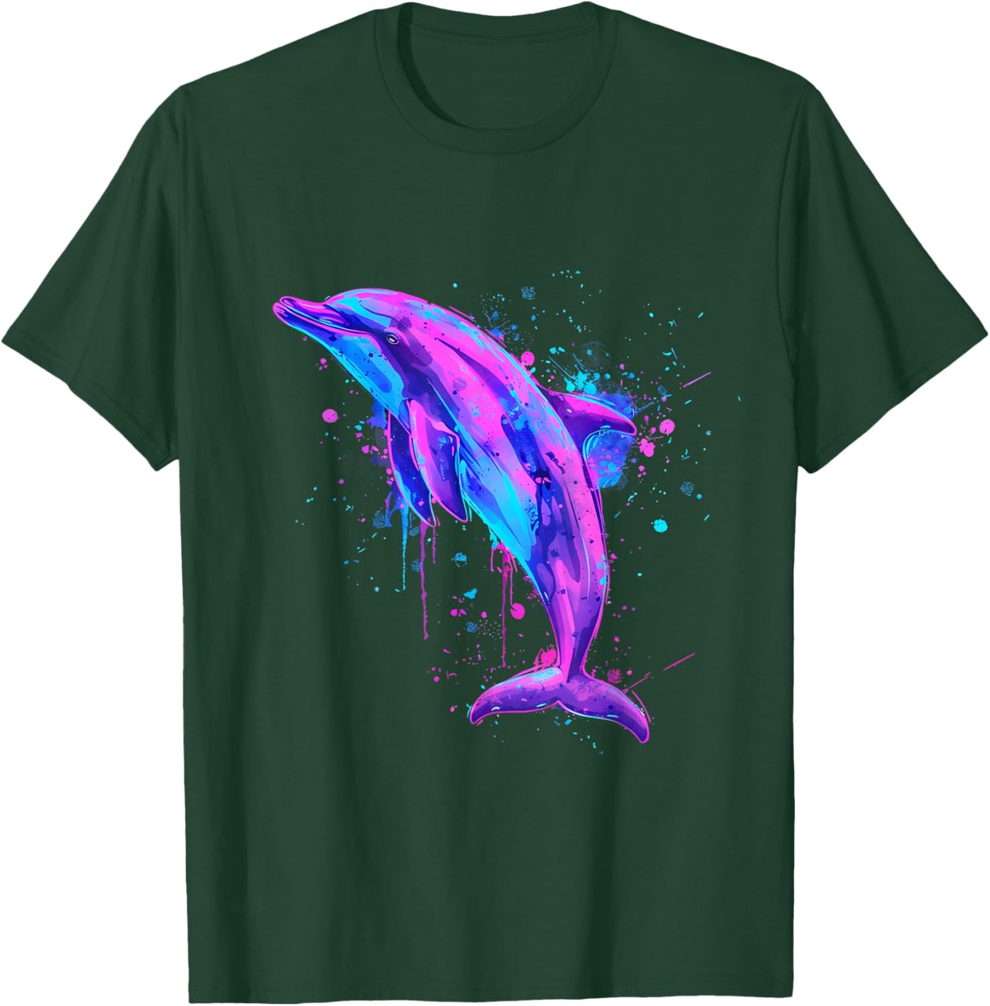 Sea Ocean Dolphin Artwork Dolphin Ocean Sea Animal Lover T-Shirt - T-Shirt | Forest