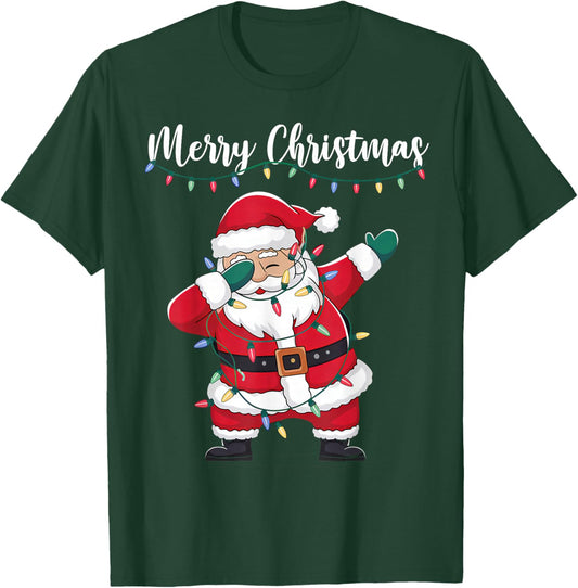 Merry Christmas Funny Dabbing Santa Claus Men Women Kids T-Shirt - T-Shirt | Forest
