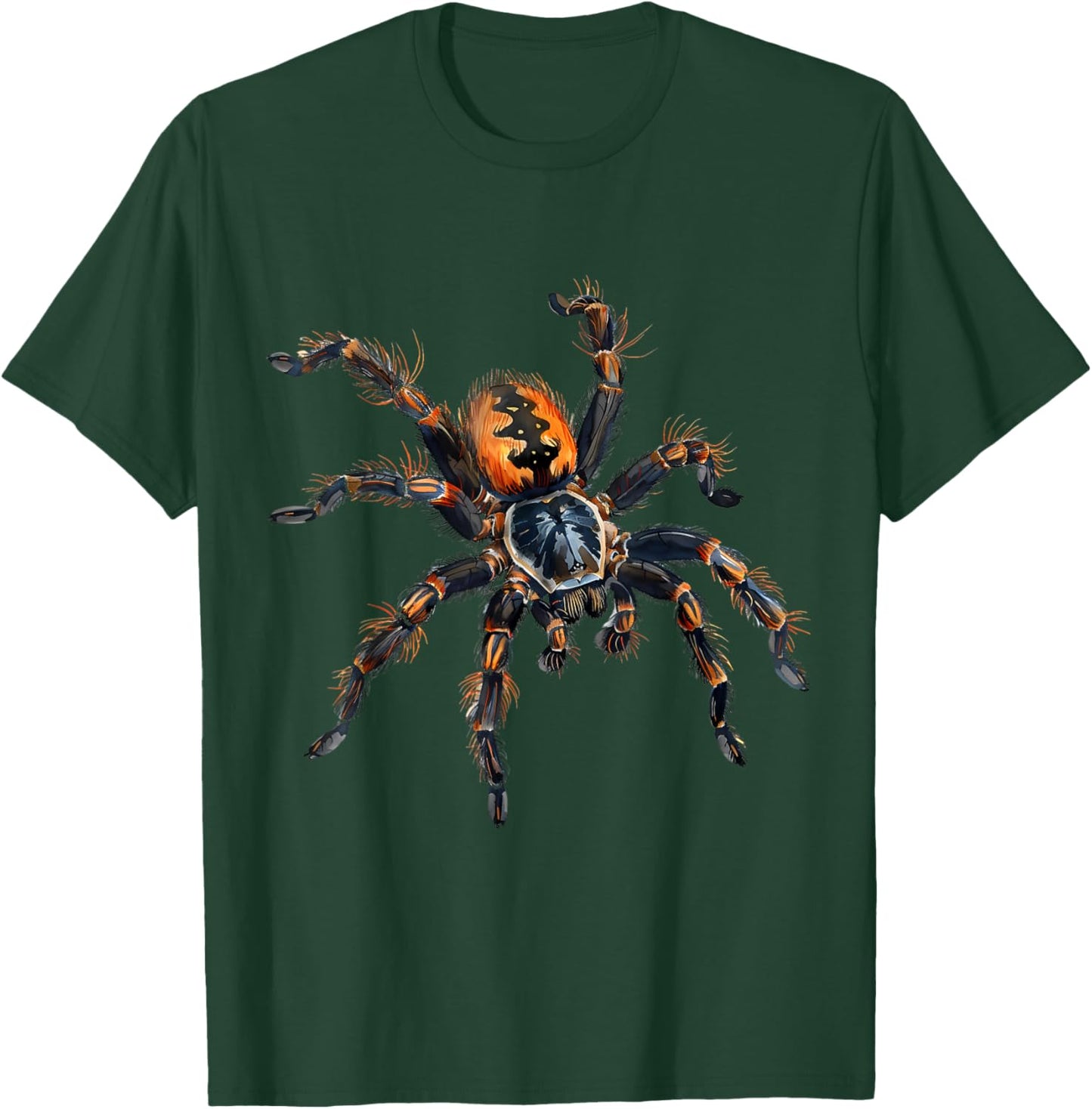 Spider drawing tarantula wildlife drawing animal art art artwork , Black, S T-Shirt - T-Shirt | Forest