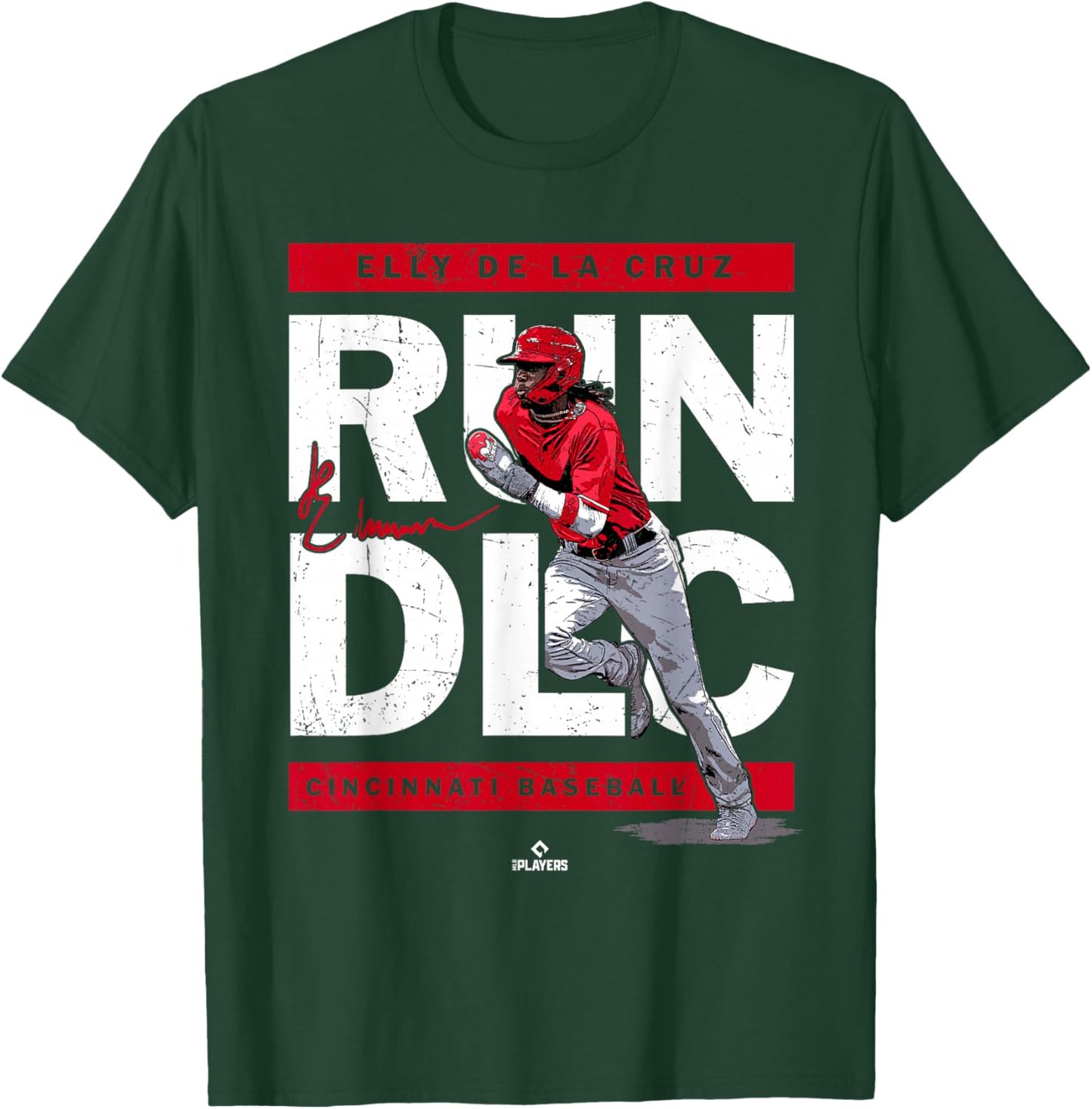 Run DLC Elly De La Cruz Cincinnati MLBPA T-Shirt - T-Shirt | Forest