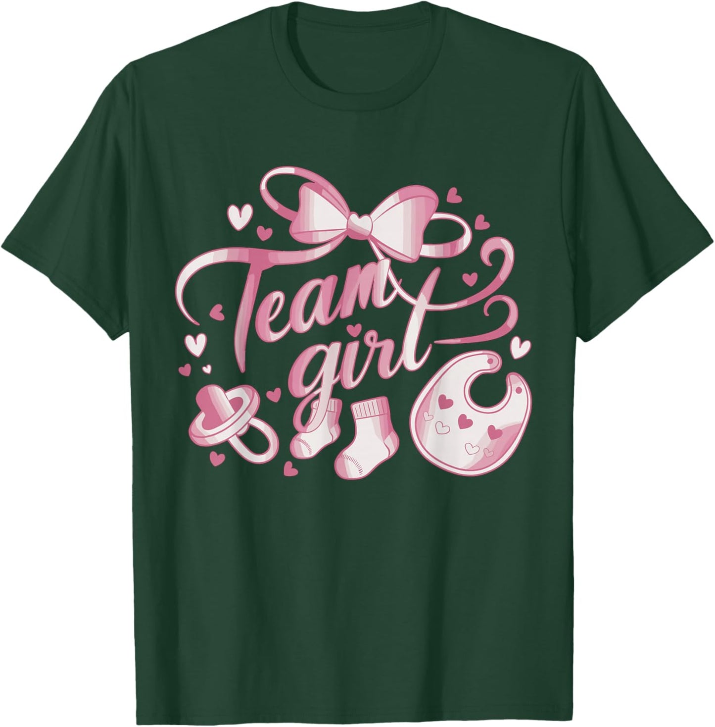 Gender Reveal Party Team Girl T-Shirt - T-Shirt | Forest