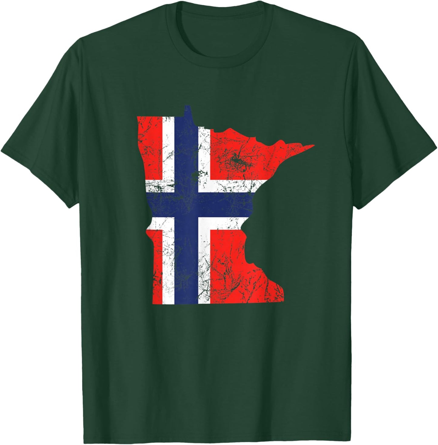 Norway Flag Minnesota Nordic Immigrant Heritage T-Shirt - T-Shirt | Forest