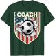 USA Flag Soccer Coach Funny Soccer Trainer American Outfit T-Shirt - T-Shirt | Forest