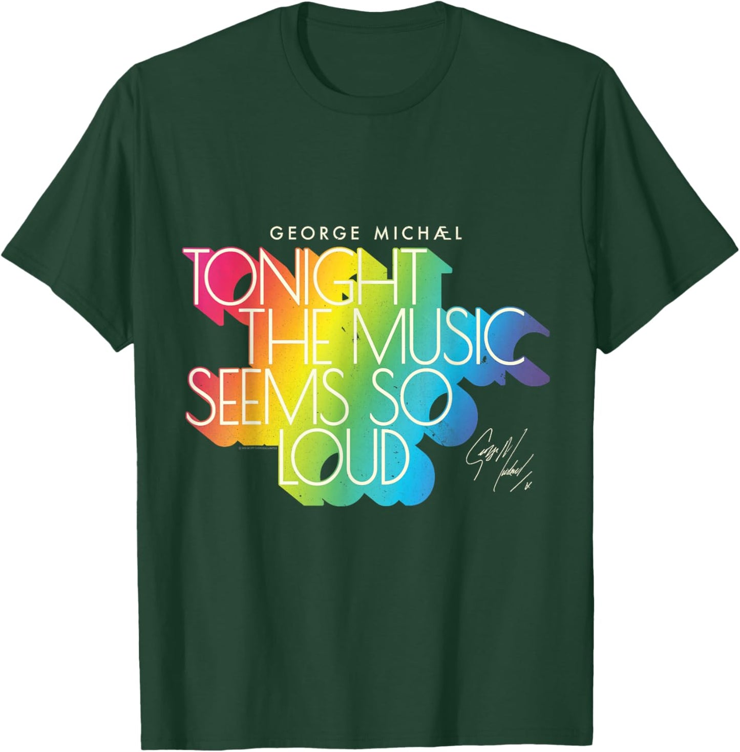 George Michael Tonight The Music Retro Rainbow (Light) T-Shirt - T-Shirt | Forest
