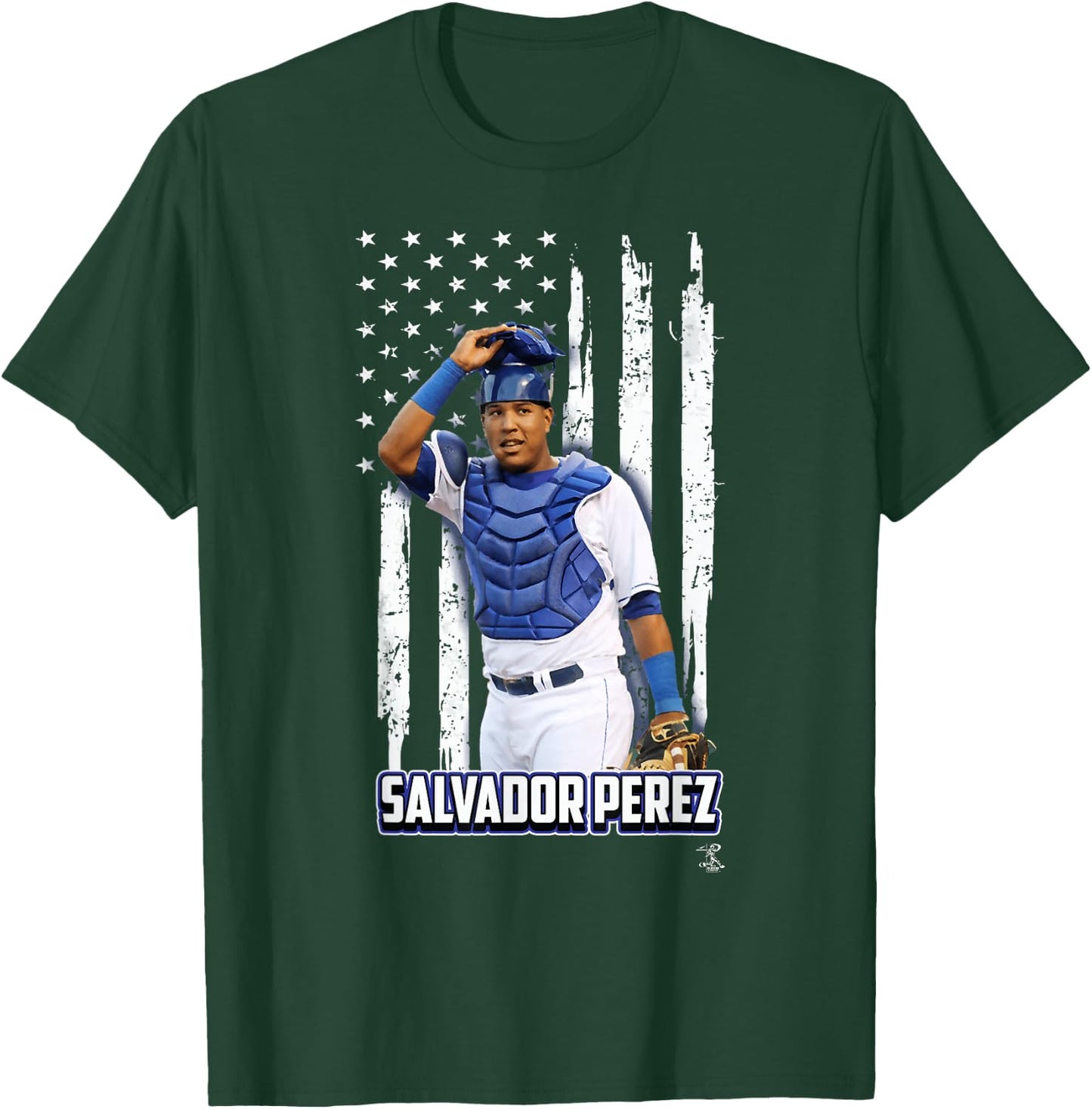 Salvador Perez Nation Flag - Apparel T-Shirt - T-Shirt | Forest