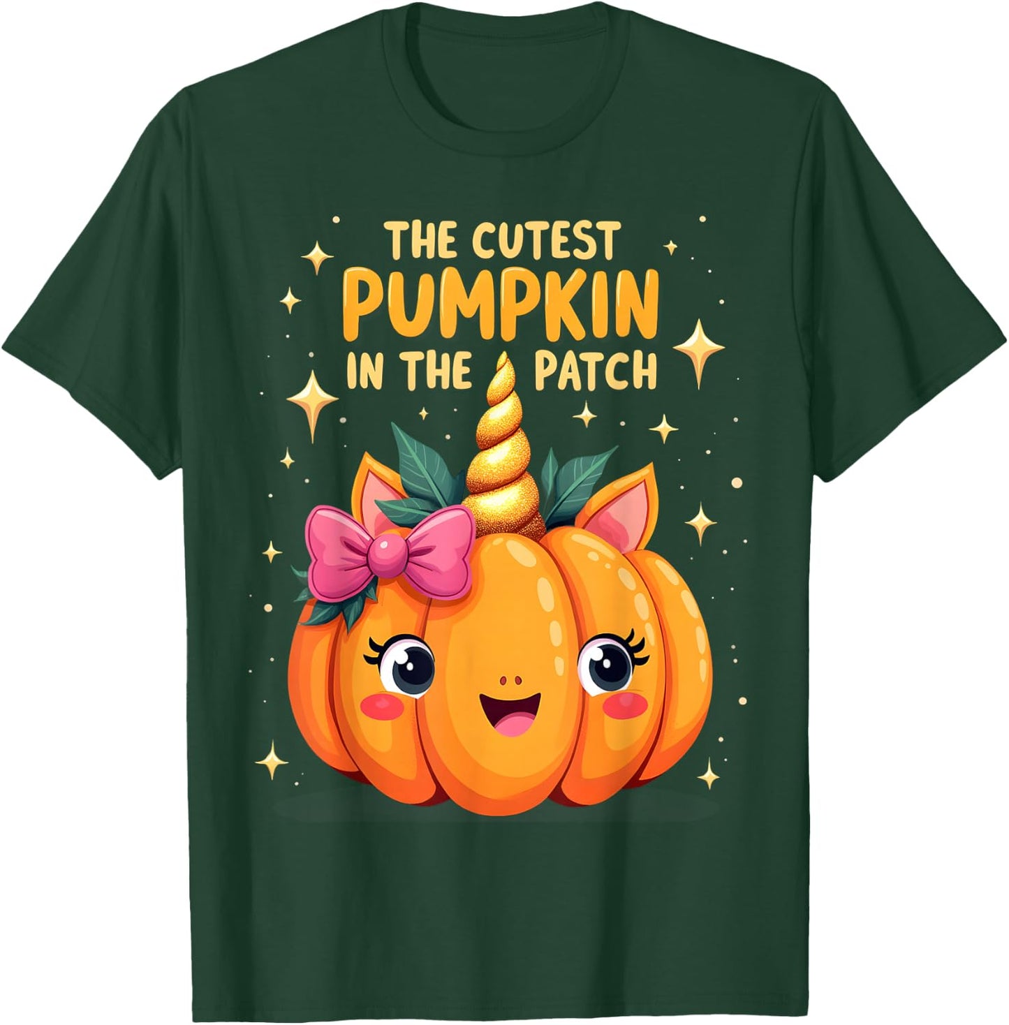 The Cutest Pumpkin In The Patch Halloween Pumpkin Kids T-Shirt - T-Shirt | Forest