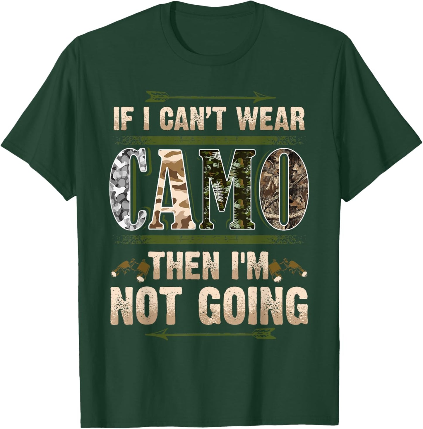 Funny Hunting Camo Hunters Buck Deer Country Redneck Humour T-Shirt - T-Shirt | Forest