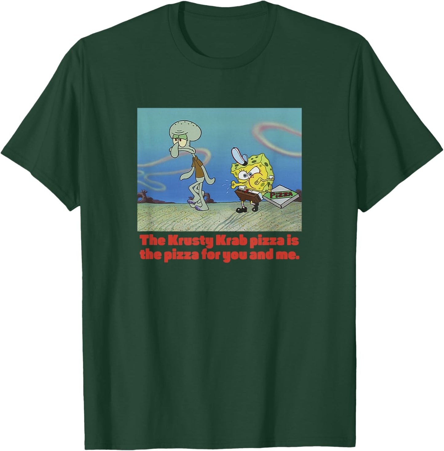 Spongebob Squarepants Spongebob Squidward Pizza T-Shirt - T-Shirt | Forest