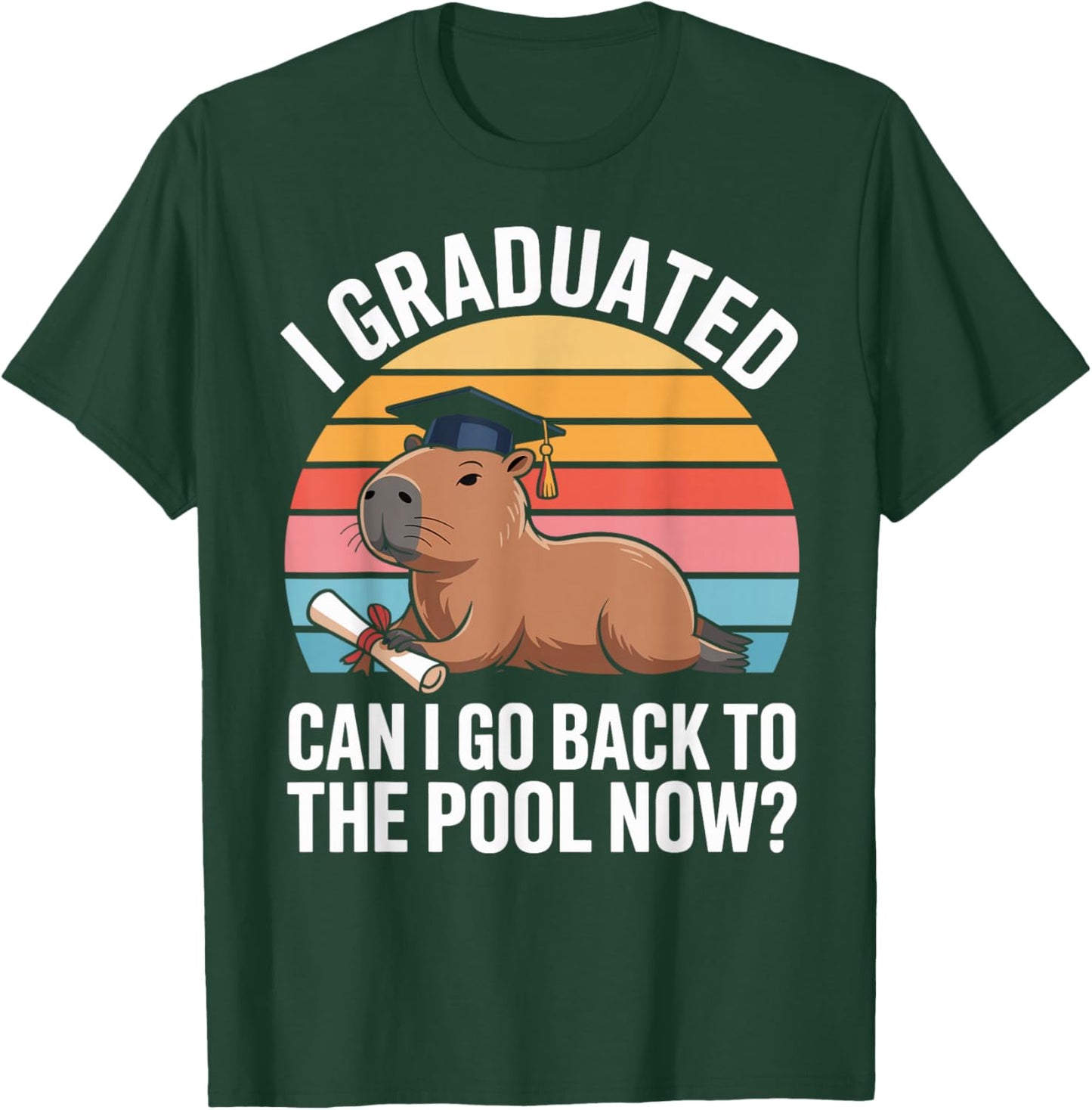 Capybara Graduation T-Shirt - T-Shirt | Forest