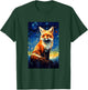 Cute Fox Van Gogh Style Starry Night Graphic T-Shirt - T-Shirt | Forest